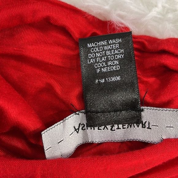 Women’s Ashley Stewart Red Classy V Neck Flowy Long Sleeve Blouse (26) DX23 - Picture 6 of 9